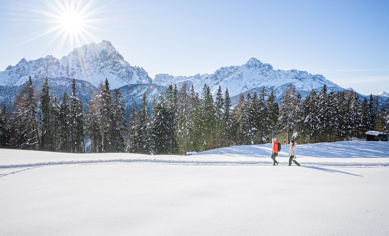 Winterwanderung: Stiergarten - Klammbachalm - Kreuzbergpass | © Harald Wisthaler, Sexten Winterwanderung: Stiergarten - Klammbachalm - Kreuzbergpass | © Harald Wisthaler, Sexten