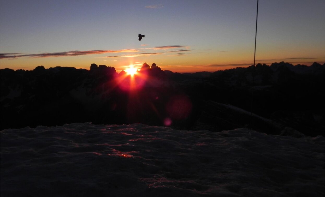 Sonnenaufgang auf dem Dürrenstein | © Tourismusverein Pragser Tal, Prags Sonnenaufgang auf dem Dürrenstein | © Tourismusverein Pragser Tal, Prags